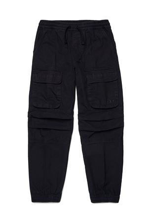 pantalone in cotone nero DIESEL KIDS | J02057KXBIMK900